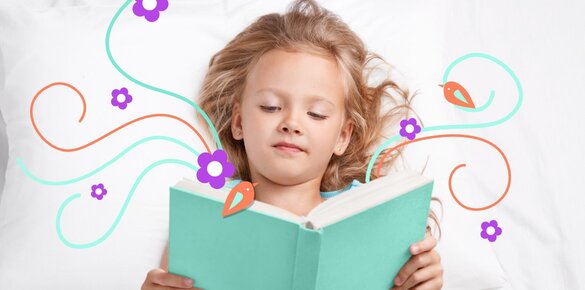 Image of a child reading a book