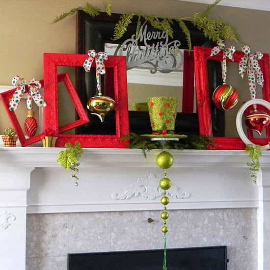 An image of beautifully decorated frames for Christmas 