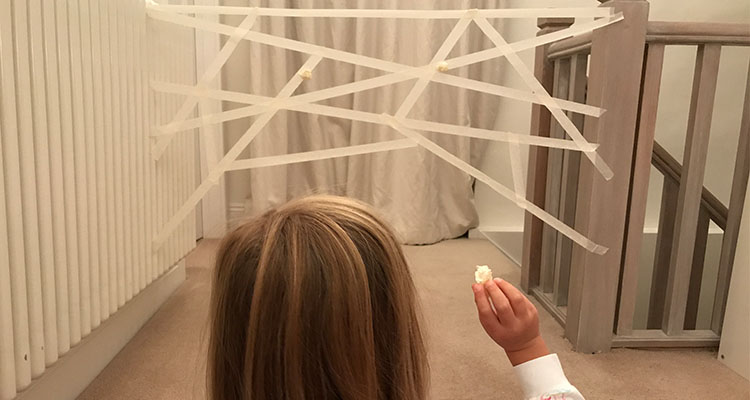 An image of sticky spider web - kids' activities 