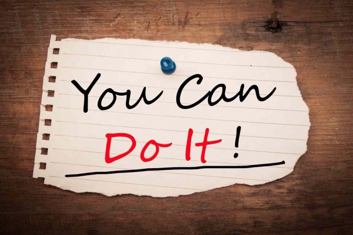 “You can do it” written on a paper