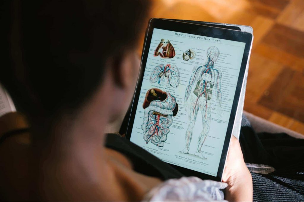 An image of a concept being studied visually on a tablet 