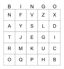 Image of letter bingo