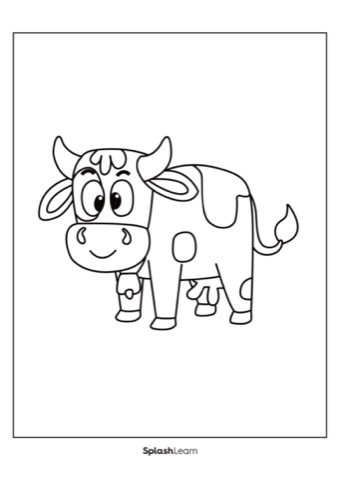 Cow coloring page