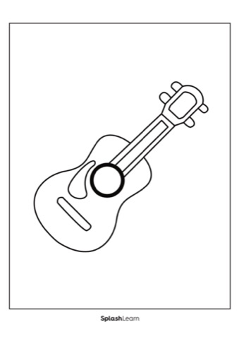 Guitar coloring page 