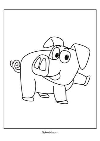 Pig coloring page