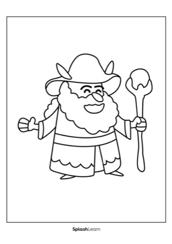 Wizard coloring page 