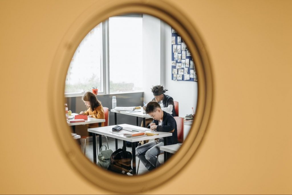 Image of kids studying in school