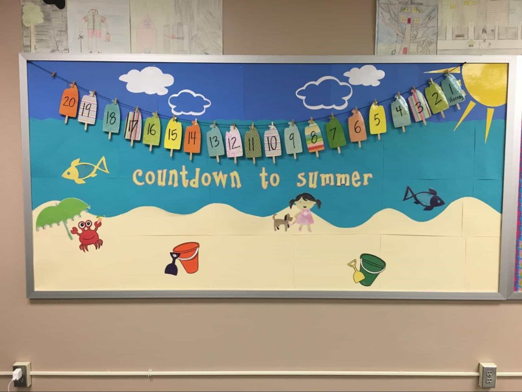 Image of bulletin board for summer