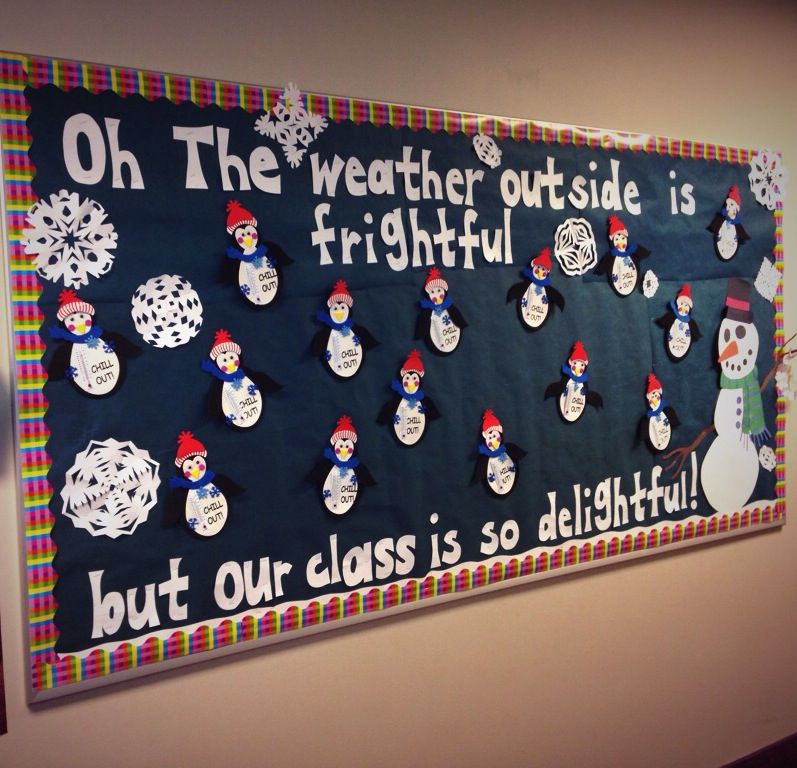Image of a christmas themed bulletin board 