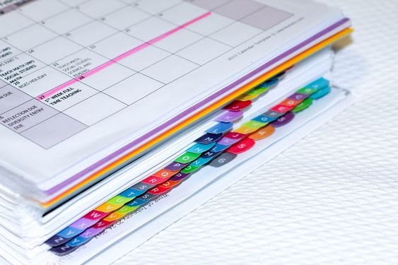 Image of a colorful binder