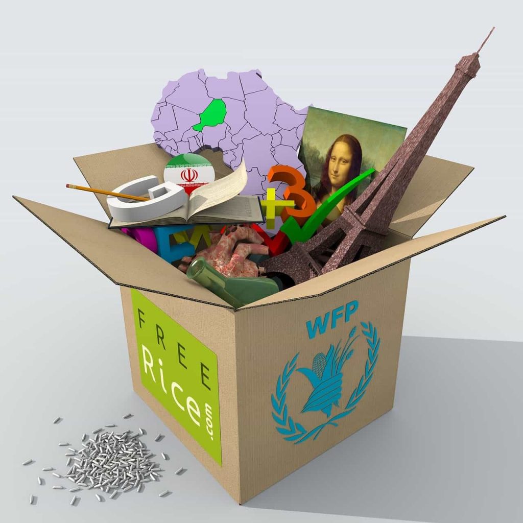 Image of a box with different things