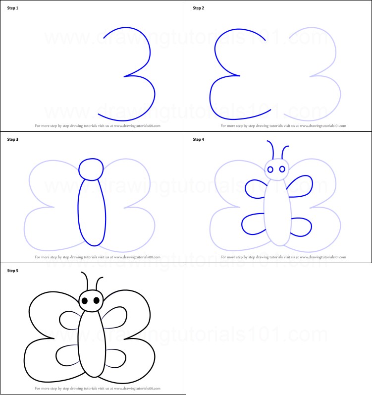 How to Draw a Butterfly easy drawing ideas for kids