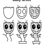 How to draw baby groot dancing art Drawing Ideas for Kids