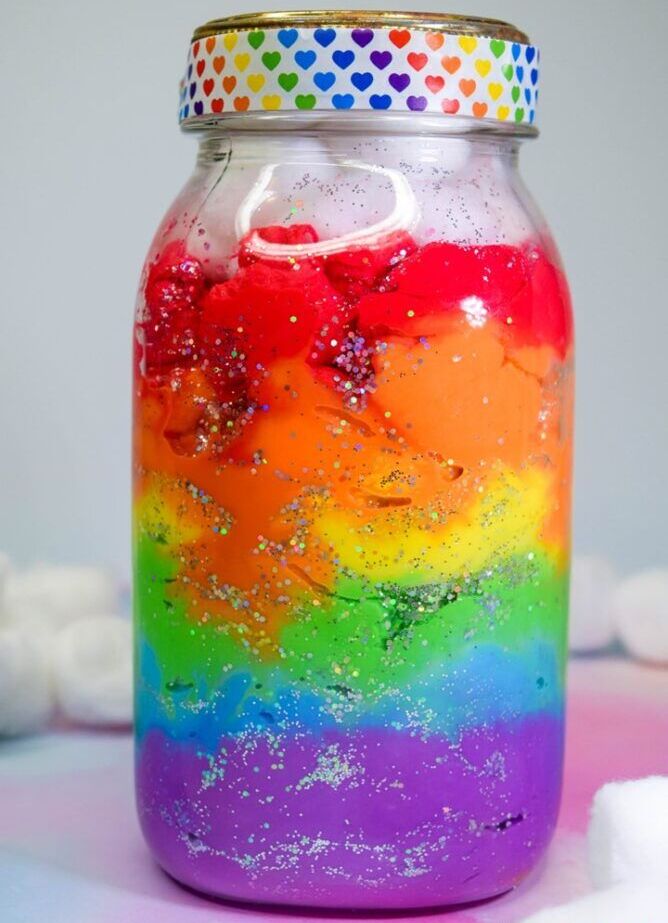Rainbow Jar Kids Science Experiments