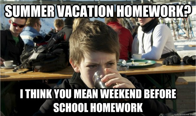 Summer vacation school memes
