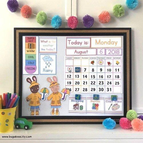 calendarboard Image of school calendar decorated