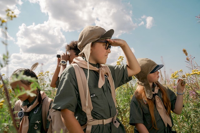 Group of kids scouting Kids camping Group of kids scouting Kids camping