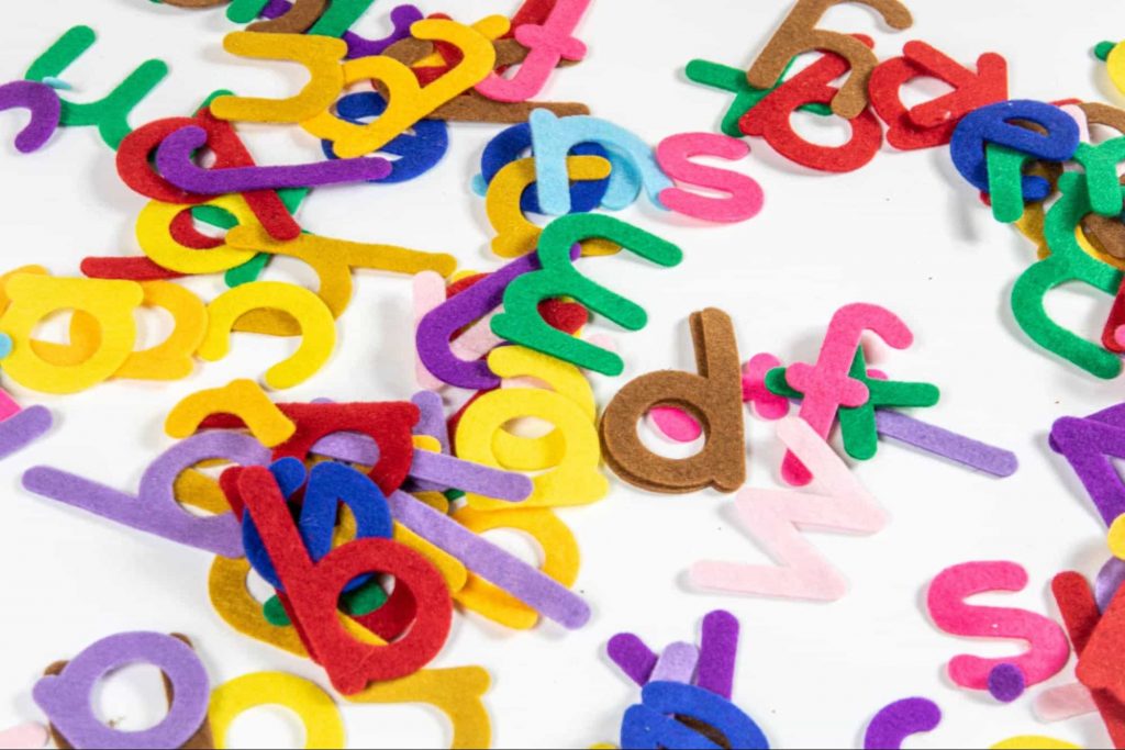 Image of colourful letters
