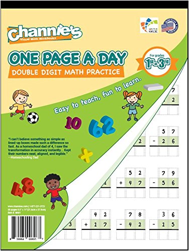 Cover of Channie's One Page A Day Double Digit Math Problem Workbook
