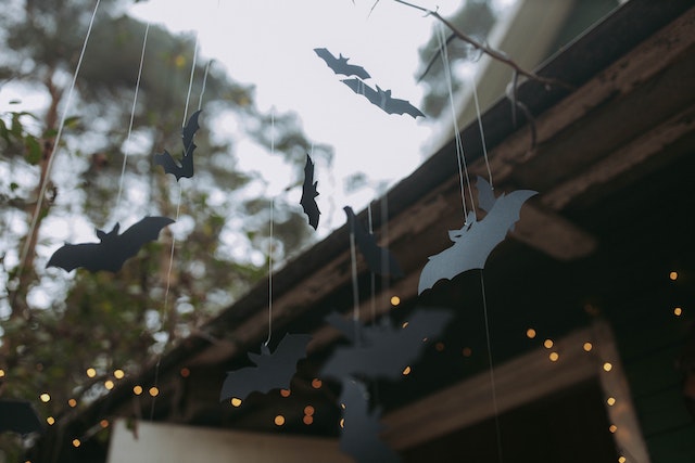 Bat shaped hanging Halloween decorations