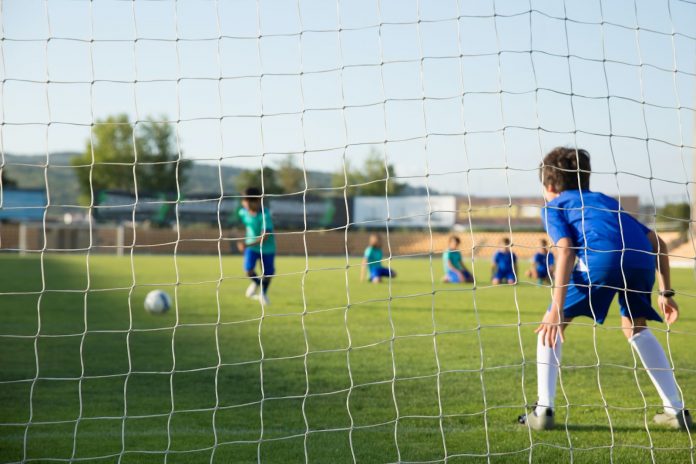 Kids at soccer practice