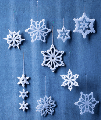 Ornaments With Beaded Snowflakes