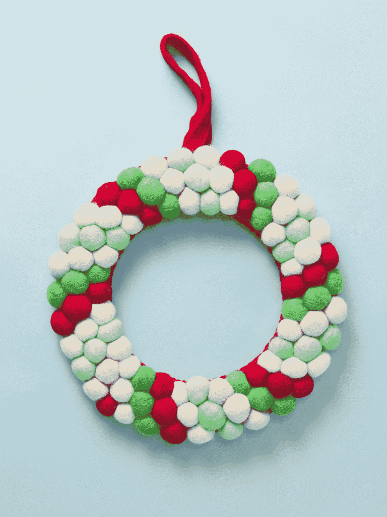 Pom pom Wreath in Many Colors