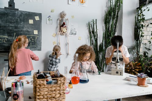 Kids participating in after-school activities