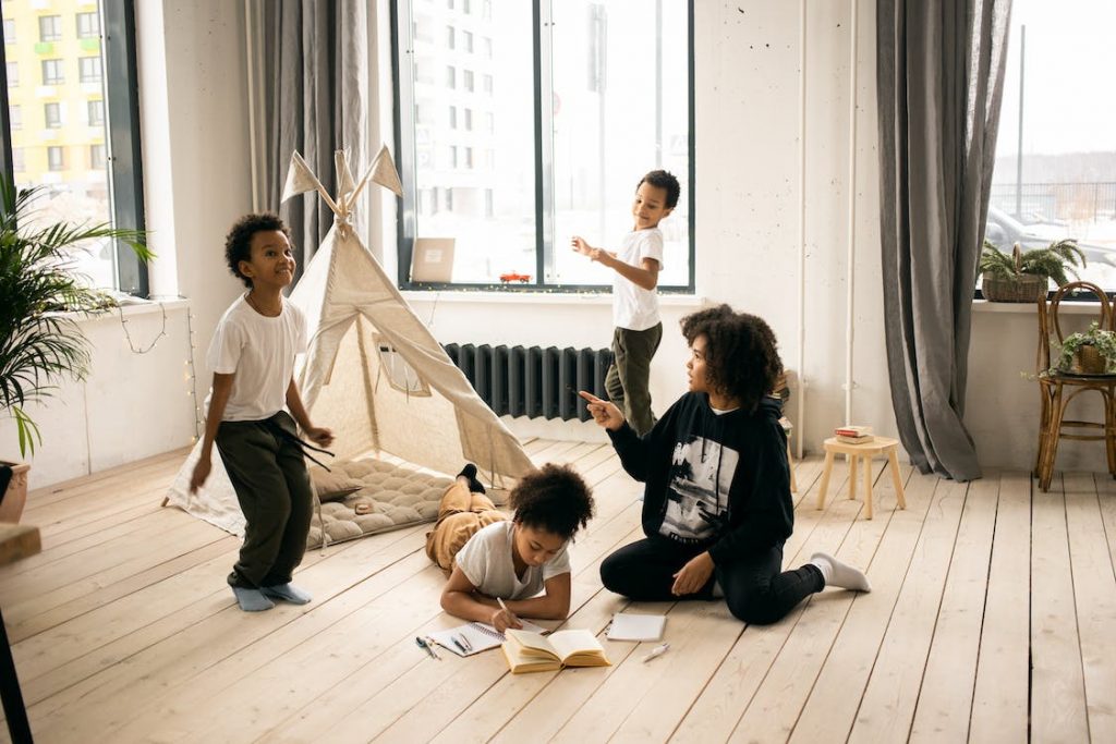 Kids playing at home