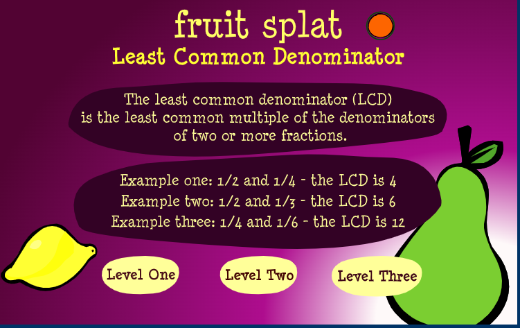 Game of fruit slicing to learn math