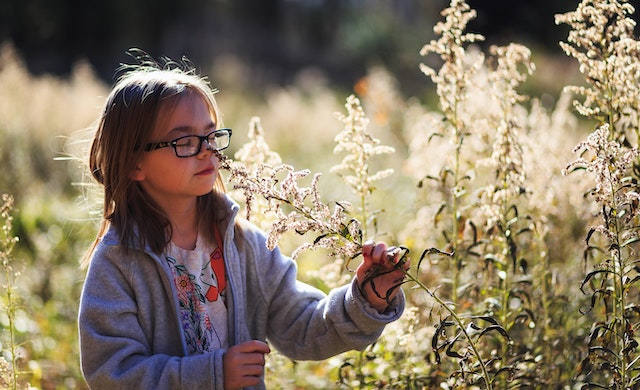 Child bonding with nature