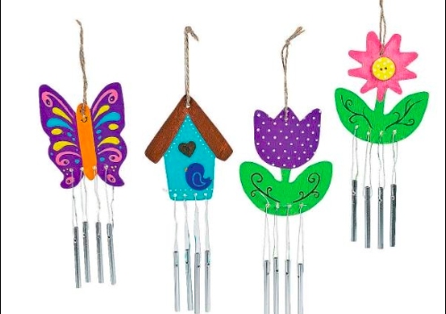 Spring themed wind chimes