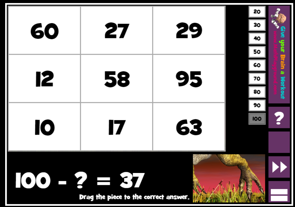 Subtract and complete the puzzle