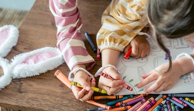 Kids engaging in spring activities