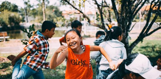 Kids playing in the park