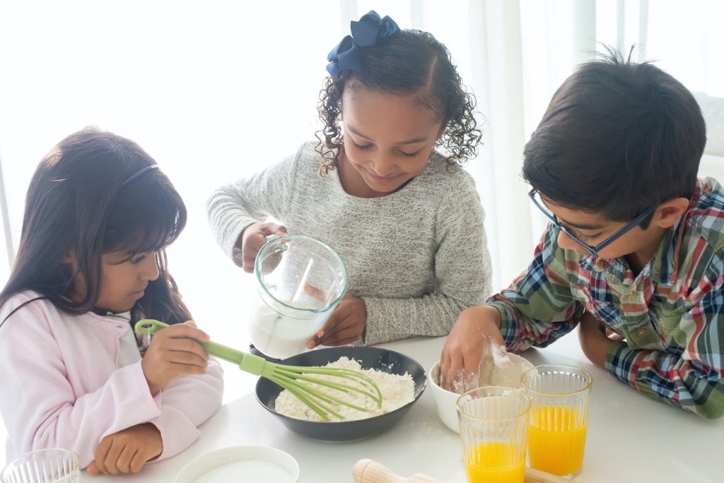 Children Cooking Food