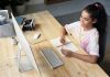 Child using online tools for homeschooling