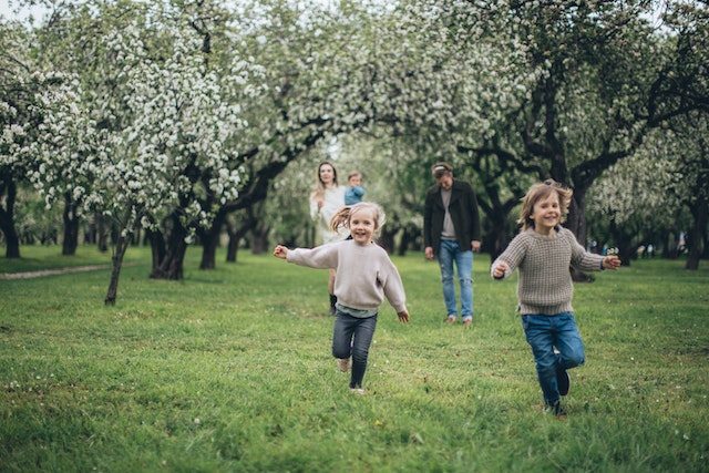 Kids enjoying running activities