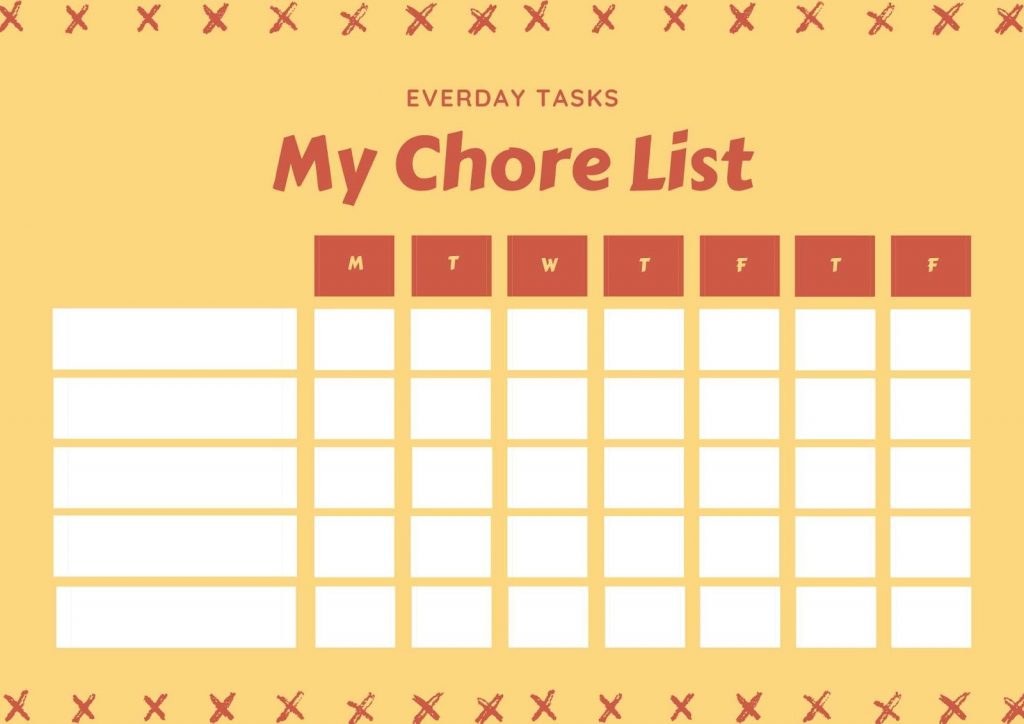 Mke With Kids chore chart