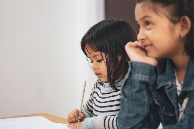 Children thinking about their goals