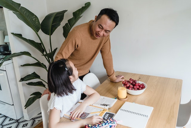 Child learning at home