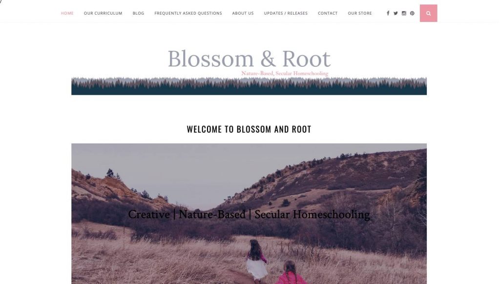 Blossom and Root Homepage Screenshot