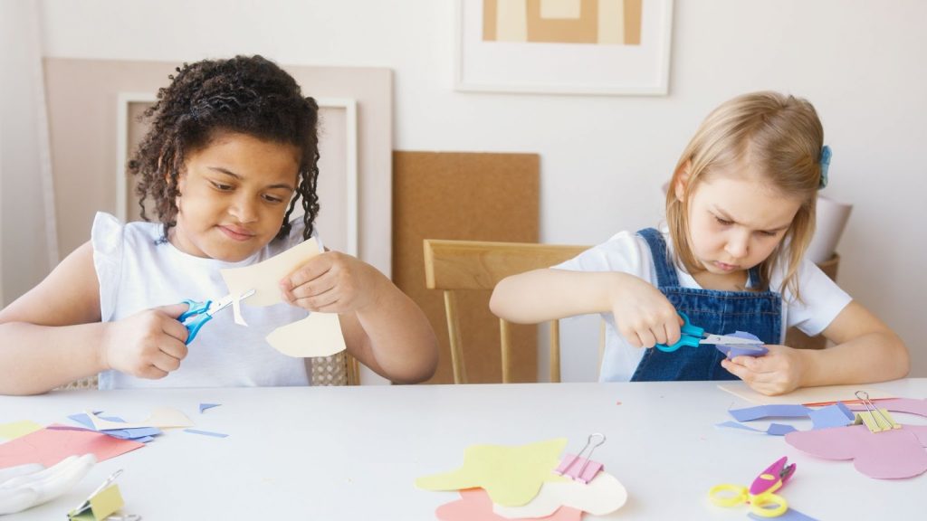 Two Kids Doing Some Artworks