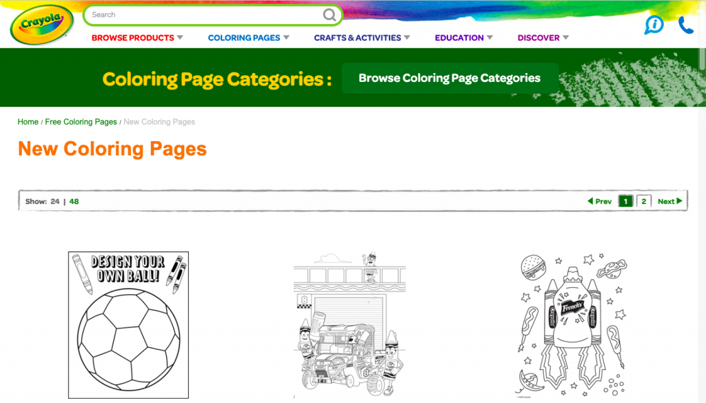 Coloring page of Crayola Education