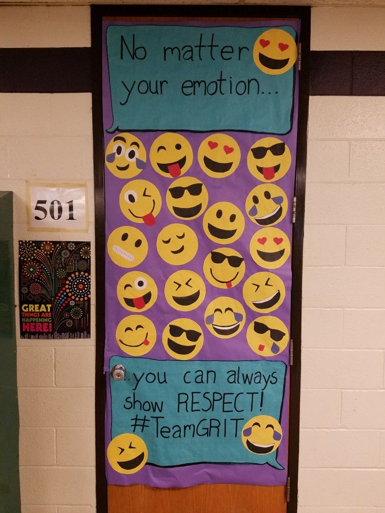 Emoji Mania Welcome Door Idea