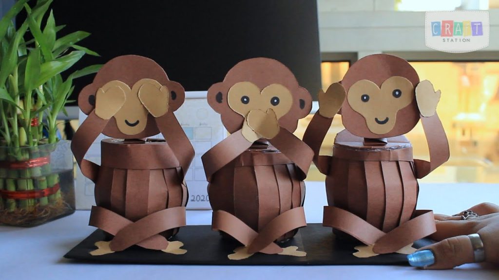 Gandhi 3 Monkey craft