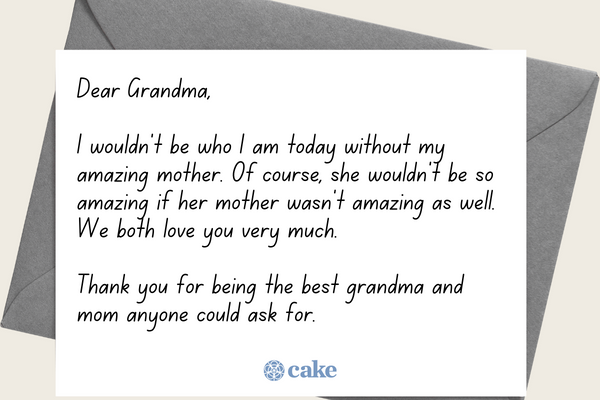 A letter to grandmother