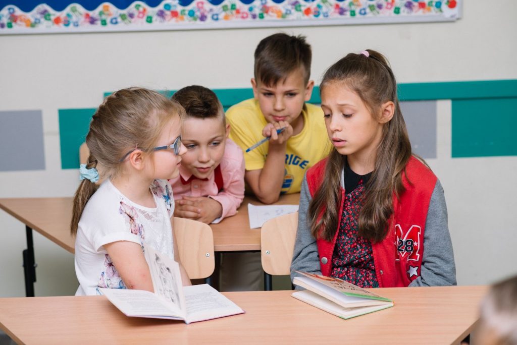 Group discussion in classroom