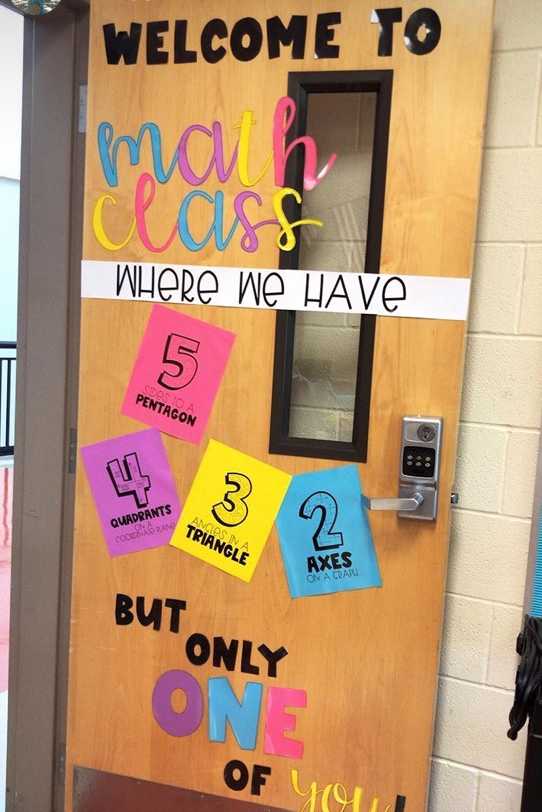 Math Mystry Welcome Door Idea