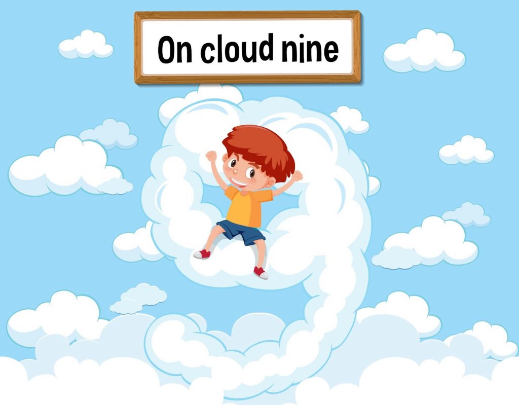 A boy on clouds
